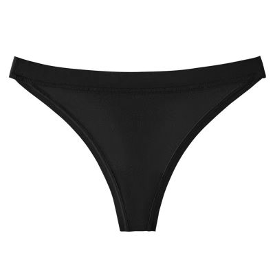 Women's Sexy High-Waisted Open-Crotch Lace Hipster Thong, Black
