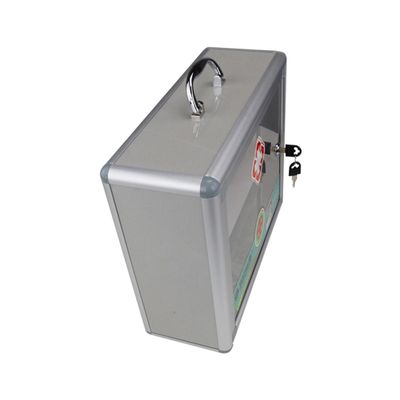 Anneome Portable Aluminum Alloy Medicine Box with Three Compartments, Lockable Lid, Waterproof, for Outdoor Use and Travel
