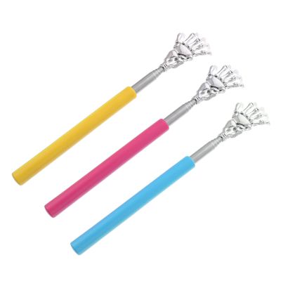 Hoement Telescopic Stainless Steel Back Scratcher, 3-Piece Set with Scratching Claw