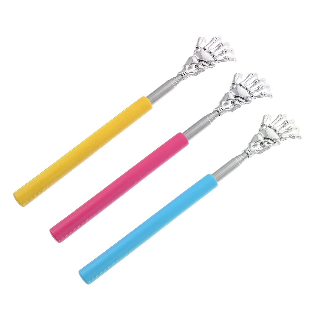 Hoement Telescopic Stainless Steel Back Scratcher, 3-Piece Set with Scratching Claw