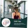 WOONEKY 2-Piece Hair Ties with Tulle and Decorative Ball, Elastic Hair Bands for Girls, Everyday and Special Occasions view 4