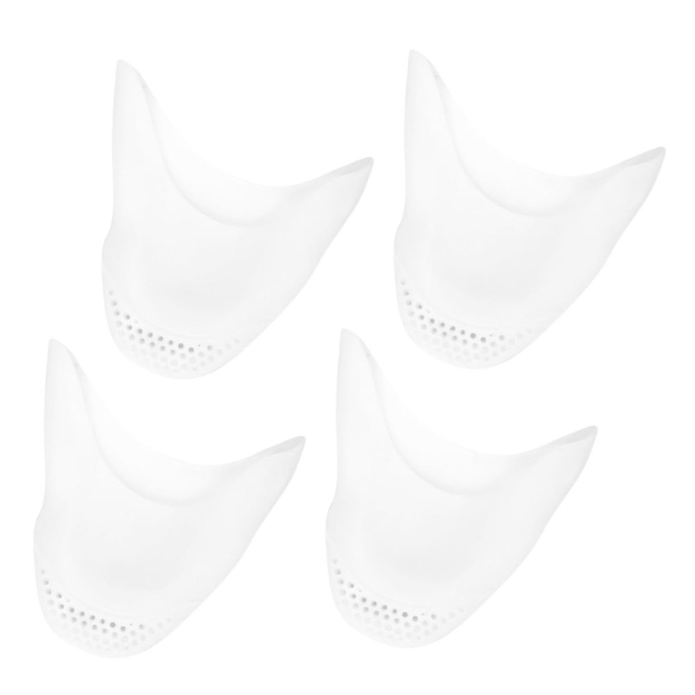 Hoement 2 Pairs Silicone Toe Protectors, Washable and Wear-Resistant, White, for High Heels
