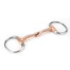 Naroote Horse Snaffle Bit, Stainless Steel Eggbutt Bit with Copper Corkscrew Mouthpiece view 1
