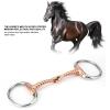 Naroote Horse Snaffle Bit, Stainless Steel Eggbutt Bit with Copper Corkscrew Mouthpiece view 3