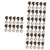 40-Piece Metal Shoelace Buckles and Hooks for Boots and Shoes view 1