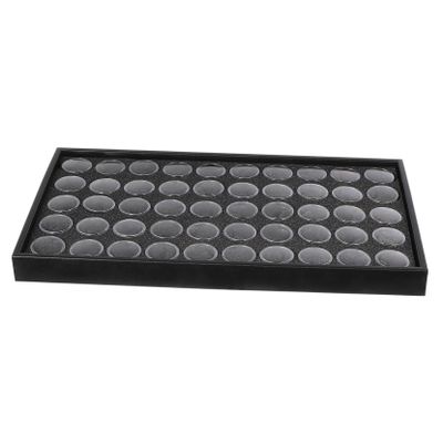 BELLIFFY Nail Art Jewelry Organizer, 50 Compartments, Black