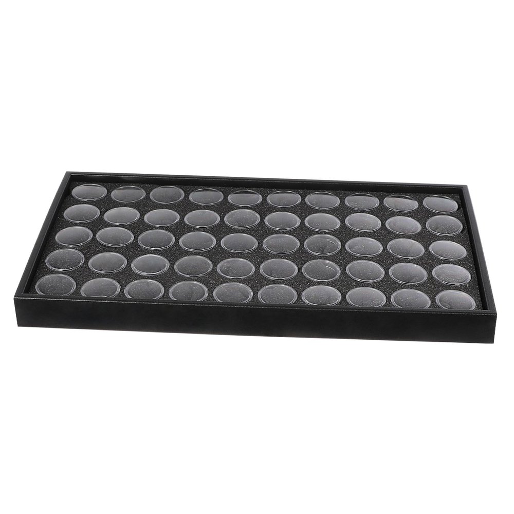 BELLIFFY Nail Art Jewelry Organizer, 50 Compartments, Black