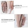 BELLIFFY 3-Pack Exfoliating Bath Gloves for Children, Viscose Fiber and Sponge, Random Color view 3