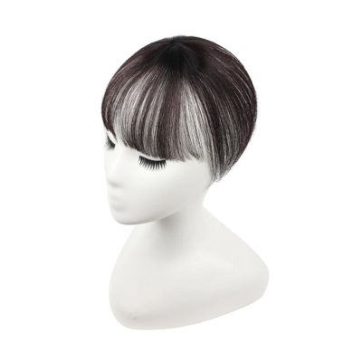 3D Natural Brazilian Human Hair Clip-In Bangs, Mocha Brown