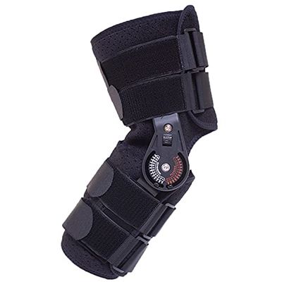 LoJax Adjustable Hinged Knee Immobilizer Brace for ACL, MCL, and PCL Injuries