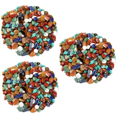 BESPORTBLE 3-Piece DIY Crystal Stone Set with Quartz, Aventurine, Tiger's Eye, Turquoise, and Red Agate
