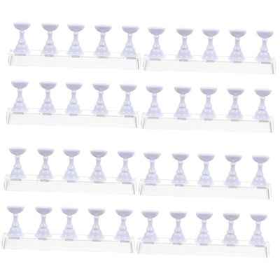 Healeved 8-Piece Magnetic Nail Stand for Nail Art, Nail Tips, Salons and Home
