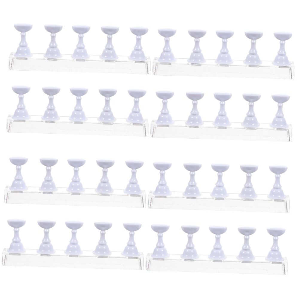 Healeved 8-Piece Magnetic Nail Stand for Nail Art, Nail Tips, Salons and Home