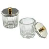 PLAFOPE 4-Piece Nail Art Crystal Cups, Transparent Octagonal Design view 4