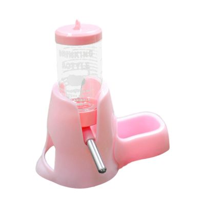 Hamster Water Bottle Stand with Food Container
