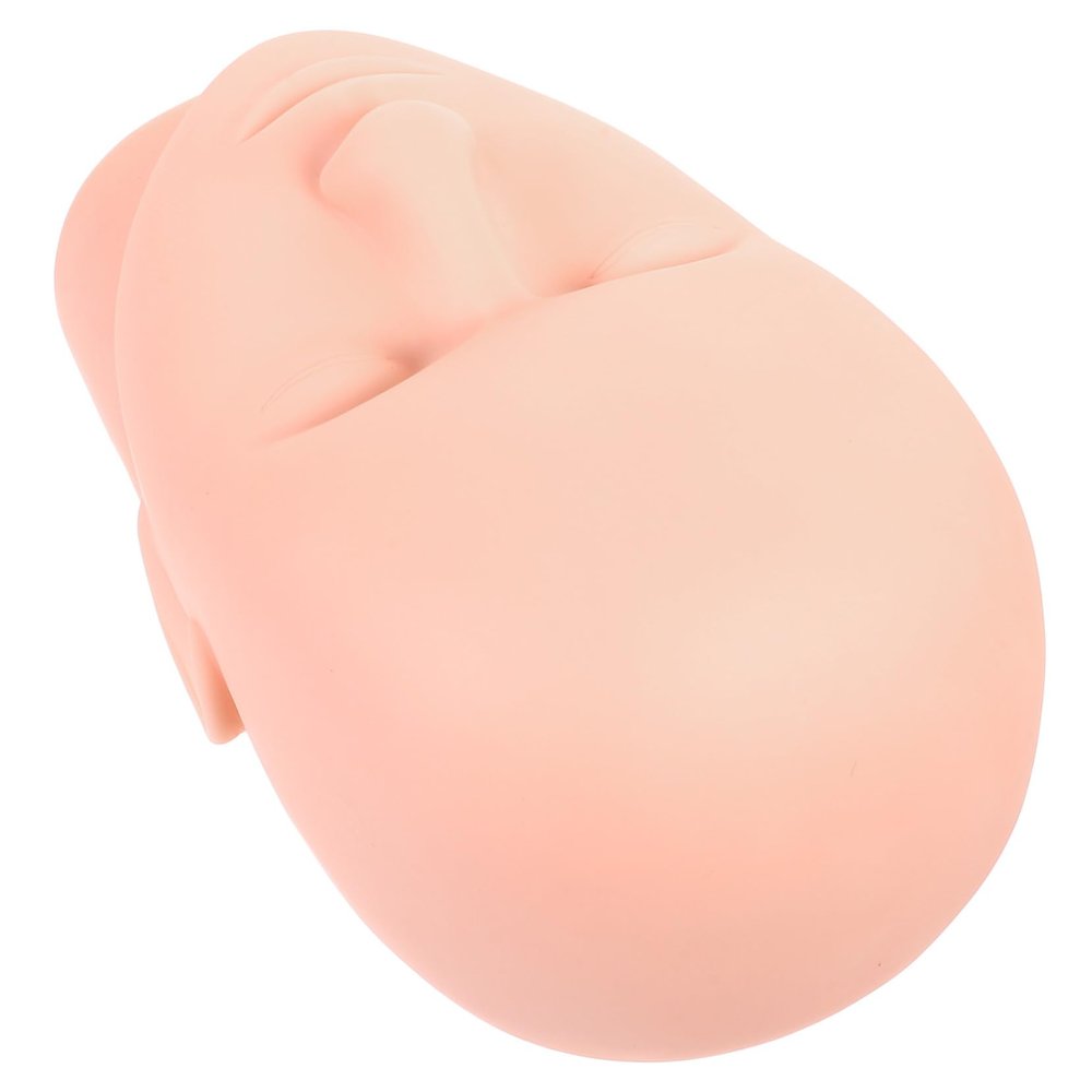 PVC Eyelash Extension Practice Head, Pink, for Beginners