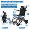 Lightweight Folding Aluminum Wheelchair with Flip-Up Armrests view 2