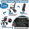Lightweight Folding Aluminum Wheelchair with Flip-Up Armrests view 4