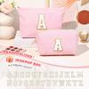 2-Piece Corduroy Makeup Bag Set, Pink (N) view 3