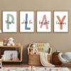 This Is Where the Fun Stuff Happens Kids' Playroom Wall Art, 24 x 16 in, Rustic Wood Frame view 3