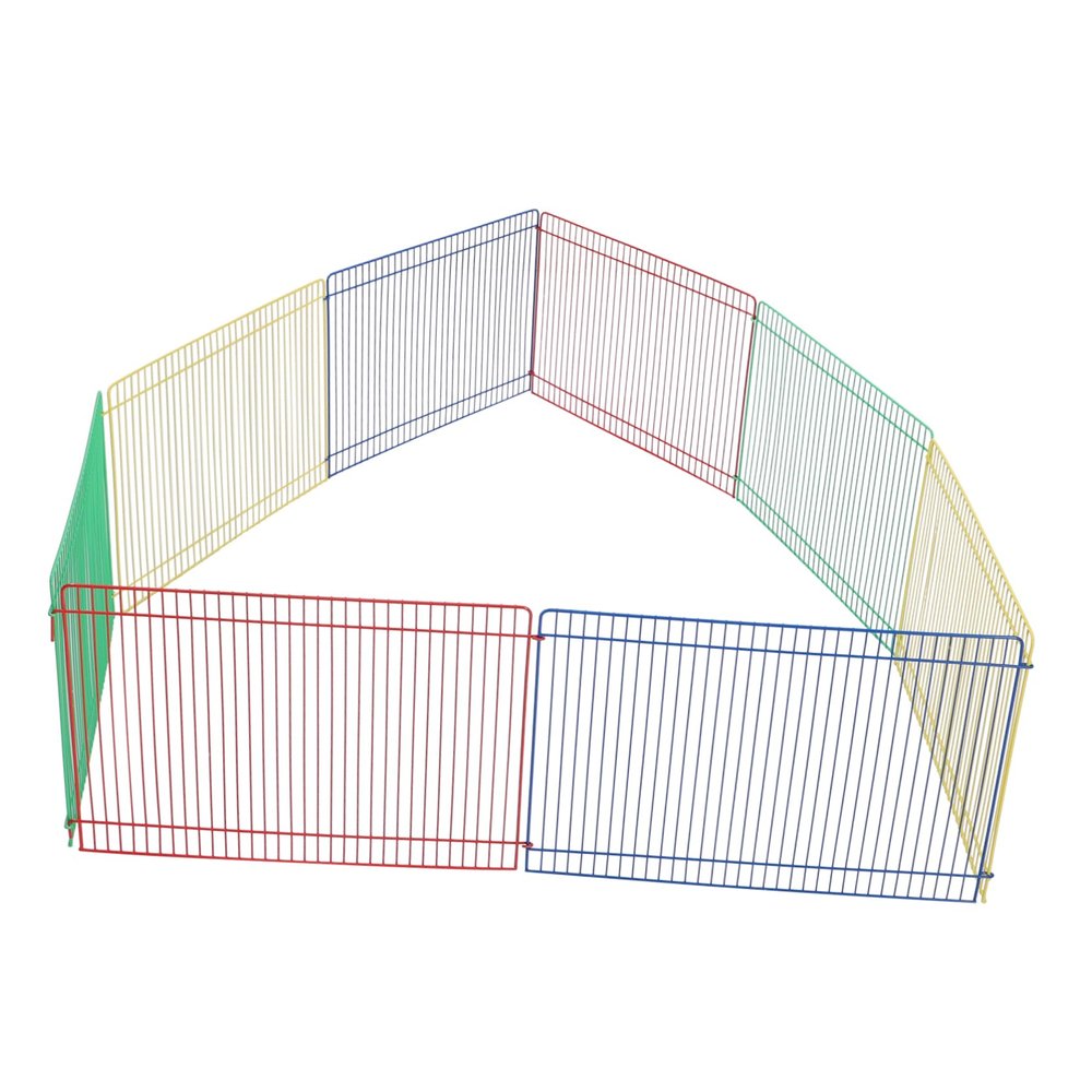 8-Piece Small Animal Playpen Fence for Hamsters and Rabbits