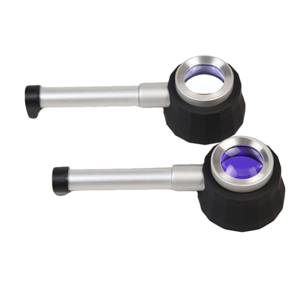 30x Handheld Magnifying Glass with Scale and LED, Portable