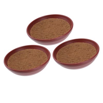 Parliky 3-Piece Natural Palm Pigeon Nesting Mats with Plastic Eggs for Breeding and Nest Care