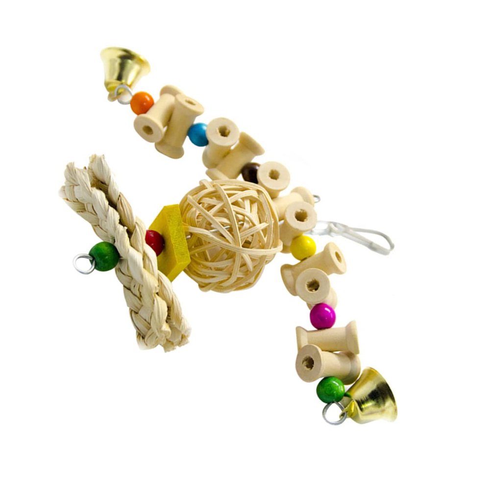 CORHAD Wooden Parrot Toy with Swing