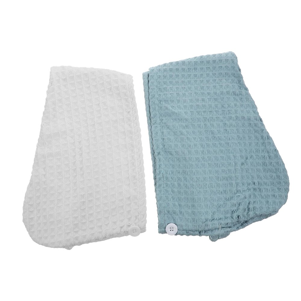Mikinona 2-Pack Breathable Hair-Drying Caps, Quick-Drying Absorbent Shower Caps