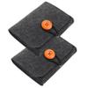HAPINARY 4-Piece Felt Essential Oil Storage Bags, Aromatherapy Bottle Travel Organizer for Home and Travel, Protects from Knocks and Sunlight view 2
