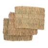 BELLIFFY 3-Piece Grass Mat for Rabbits, Woven Natural Straw Mat view 1