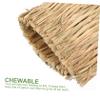 BELLIFFY 3-Piece Grass Mat for Rabbits, Woven Natural Straw Mat view 2