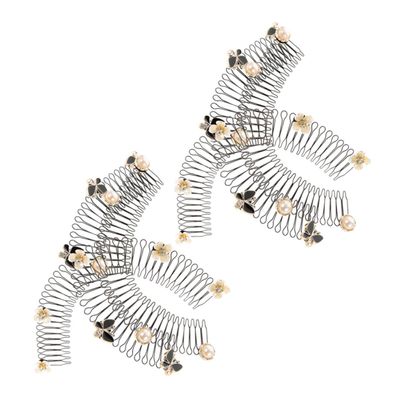 FRCOLOR 6-Piece Zinc Alloy and Plastic Hair Combs for Styling, Comfortable Hair Pins for Women for Daily Use and Updos
