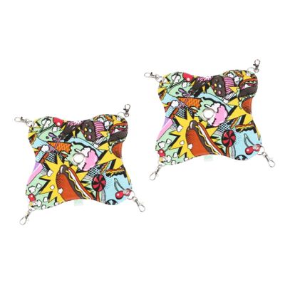 BESPORTBLE 2-Piece Cotton Small Animal Hammock with Chains, Random Color