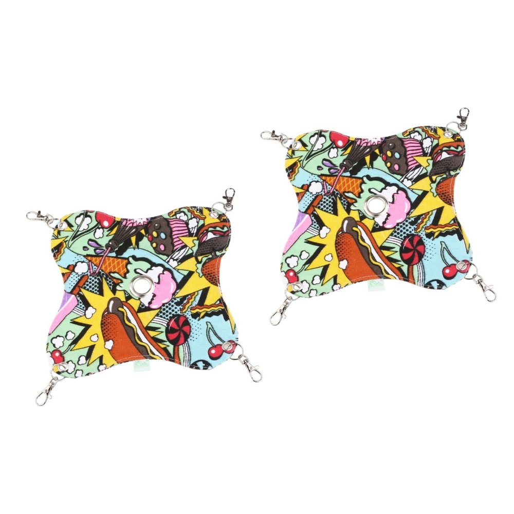 BESPORTBLE 2-Piece Cotton Small Animal Hammock with Chains, Random Color