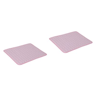 BESPORTBLE 2-Piece Self-Cooling Breathable Pet Mats for Dogs and Cats, Pink