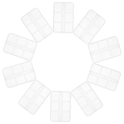Lurrose Transparent Plastic Storage Organizer with Individual Lids, 10 Pieces