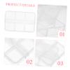 Lurrose Transparent Plastic Storage Organizer with Individual Lids, 10 Pieces view 4