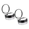 Mikinona Portable Loose Powder Containers with Elastic Mesh, Set of 2, Built-In Mirror, 20 g Capacity view 1