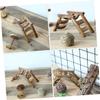 CORHAD Wooden Hamster Bridge Climbing Ladder Toy for Small Pets view 2
