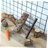 CORHAD Wooden Hamster Bridge Climbing Ladder Toy for Small Pets view 3