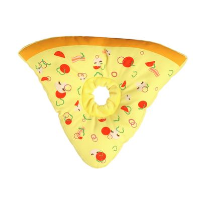 Kisangel Reflective Pizza-Shaped Cat Collar, Soft Postoperative Recovery Cone for Cats and Small Dogs
