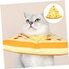 Kisangel Reflective Pizza-Shaped Cat Collar, Soft Postoperative Recovery Cone for Cats and Small Dogs view 4