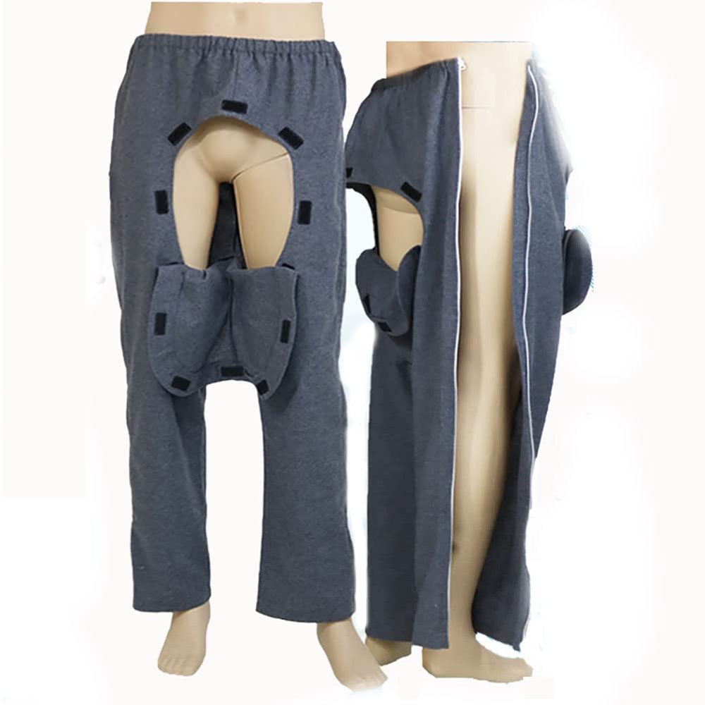 Incontinence Pants with Full-Opening Side Zippers