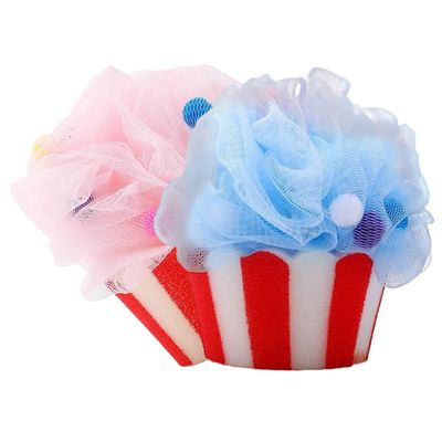 WOONEKY 2-Piece Luffa Exfoliating Body Scrubbers, Ice-Shaped Bath Balls