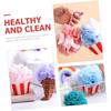 WOONEKY 2-Piece Luffa Exfoliating Body Scrubbers, Ice-Shaped Bath Balls view 4