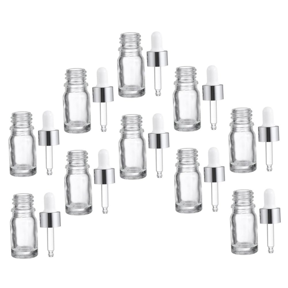 HONMEET 10-Piece Dropper Bottles for Essential Oils, Lotions, and Cosmetics