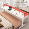 Height-Adjustable Overbed Table with Wheels view 2