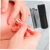 KOMBIUDA Earwax Remover, 4-Piece Set, Stainless Steel and PU, Ergonomic Portable Ear Cleaning Design view 3