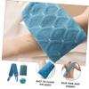 BELLIFFY 3-Piece Polyester and Cotton Shower Loofah Set with Back Scrubber Straps view 2